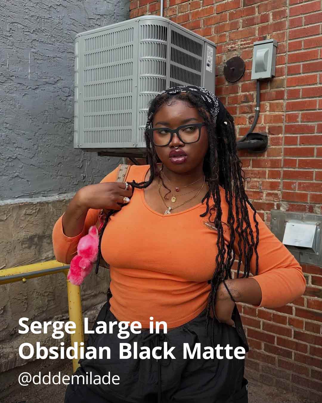 Serge Large in Obsidian Black Matte